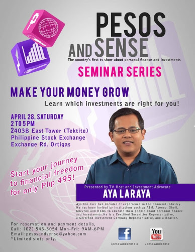 Aya Laraya's Pesos and Sense seminar series on APril 28, 2012